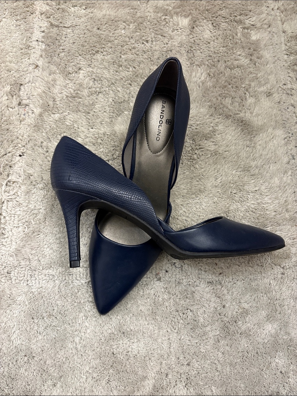Bandolino Navy Pointed D'Orsay Heels
